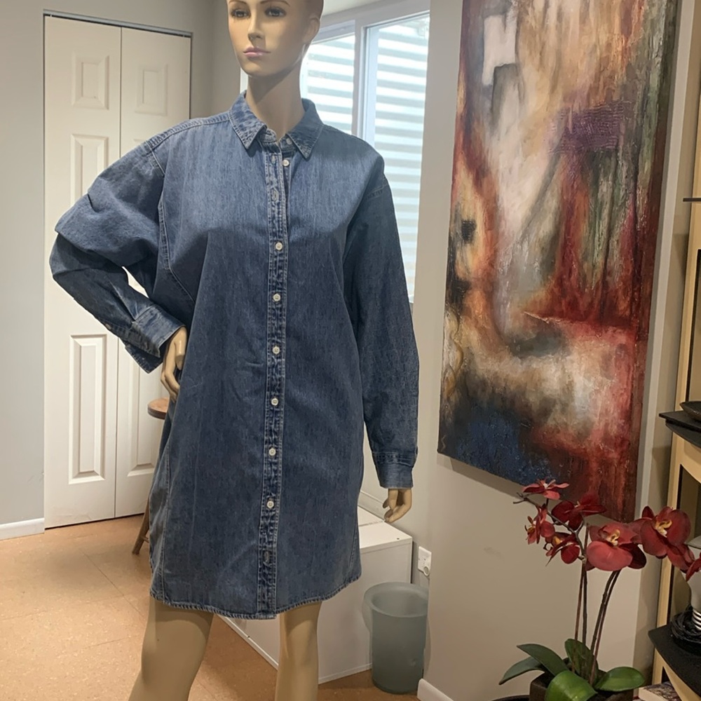 A362 • Denim Western Shirt Dress
